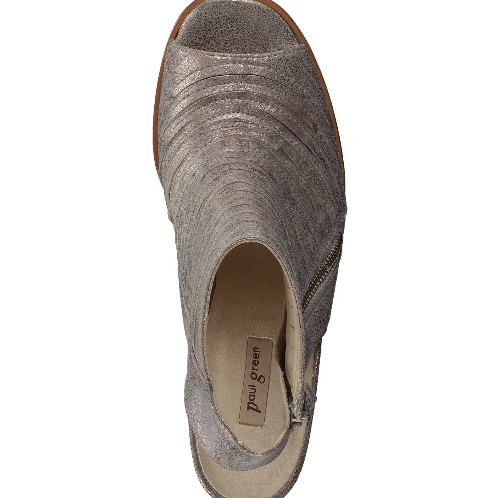 Paul Green SALE|Cayanne Peep Toe Bootie Metallic Smoke