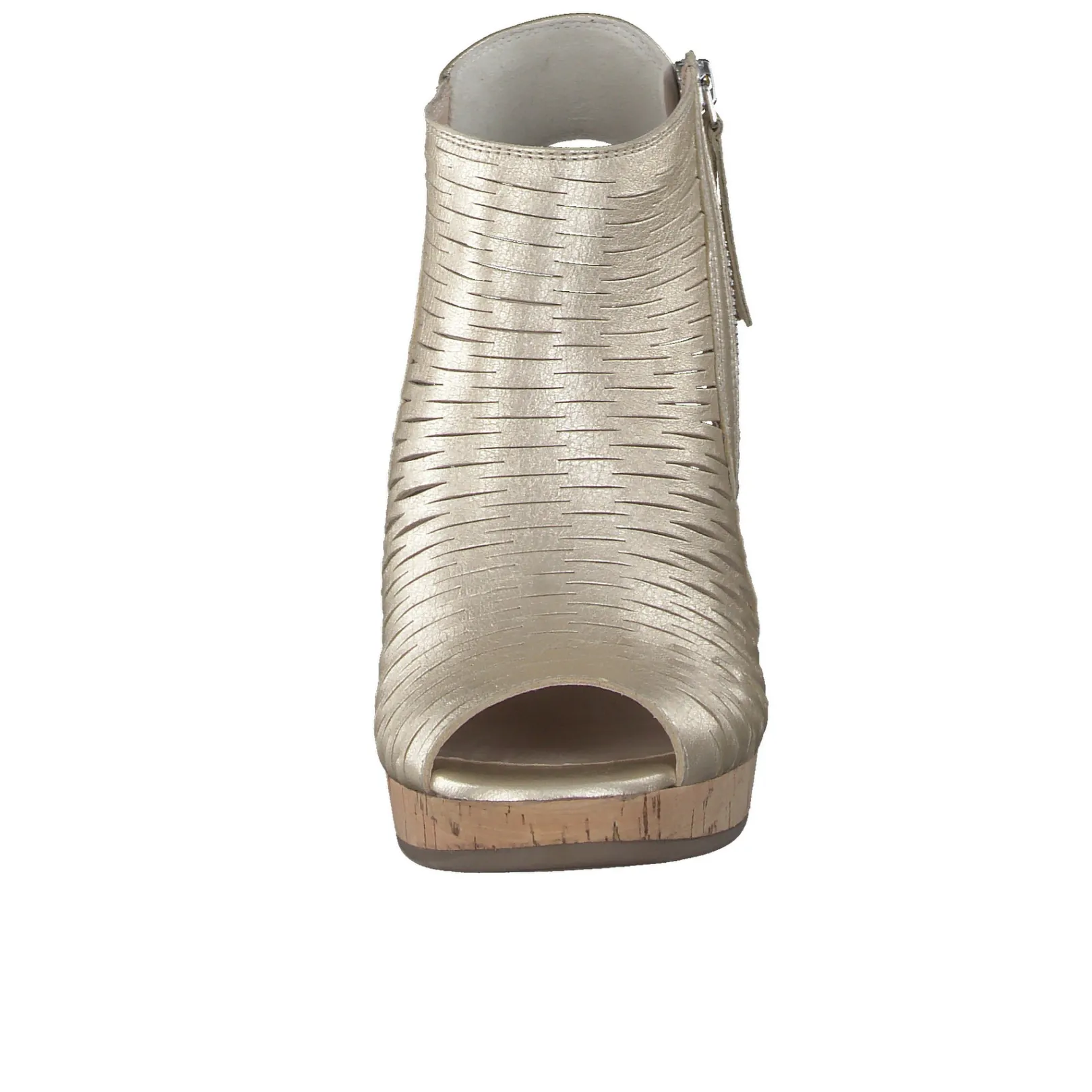 Paul Green SALE|Costa Peep Toe Bootie Gold Metallic Leather