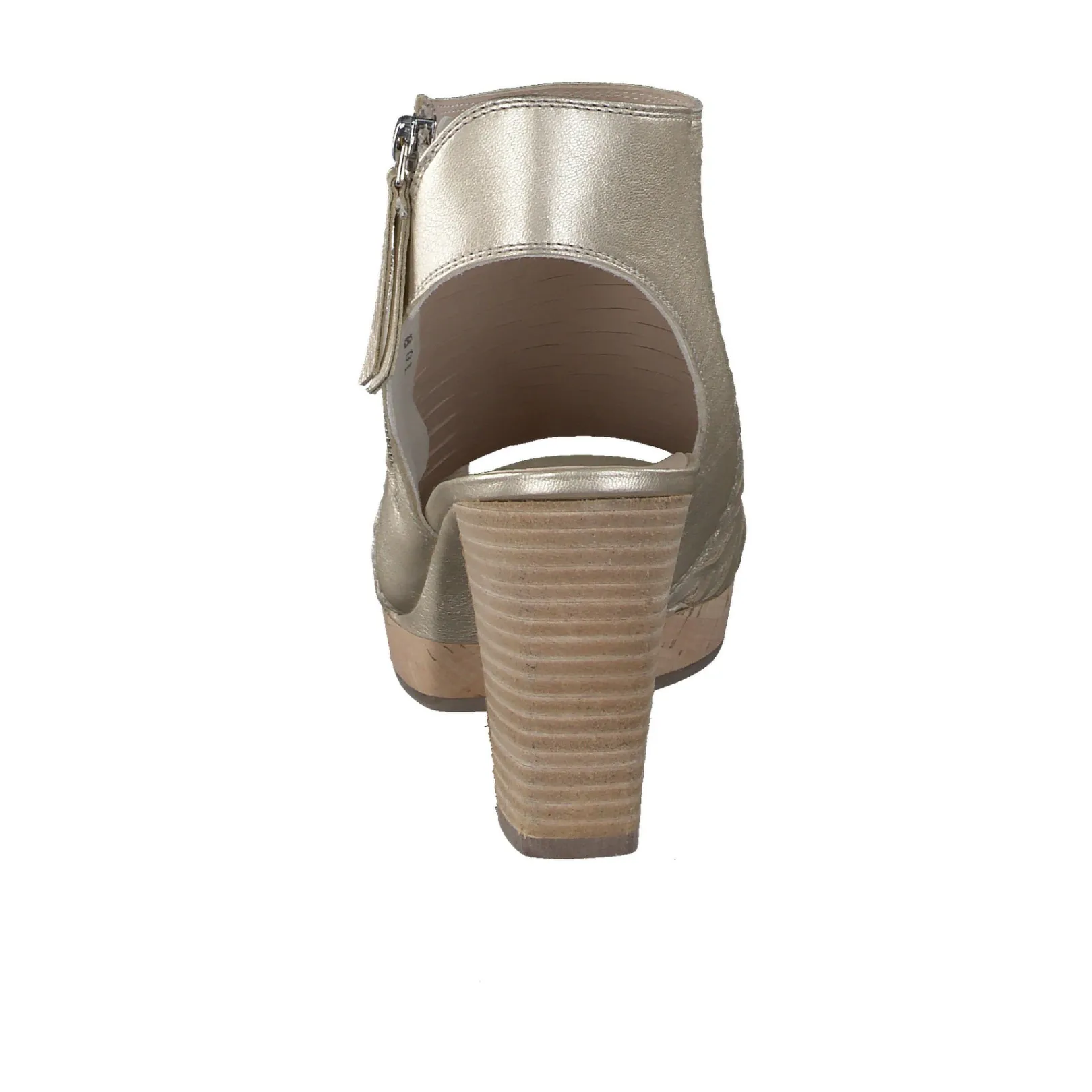 Paul Green SALE|Costa Peep Toe Bootie Gold Metallic Leather