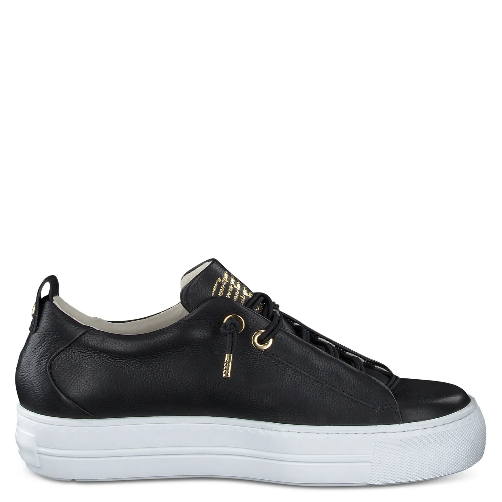 Paul Green SNEAKERS|Faye Sneaker Black Gold Combo