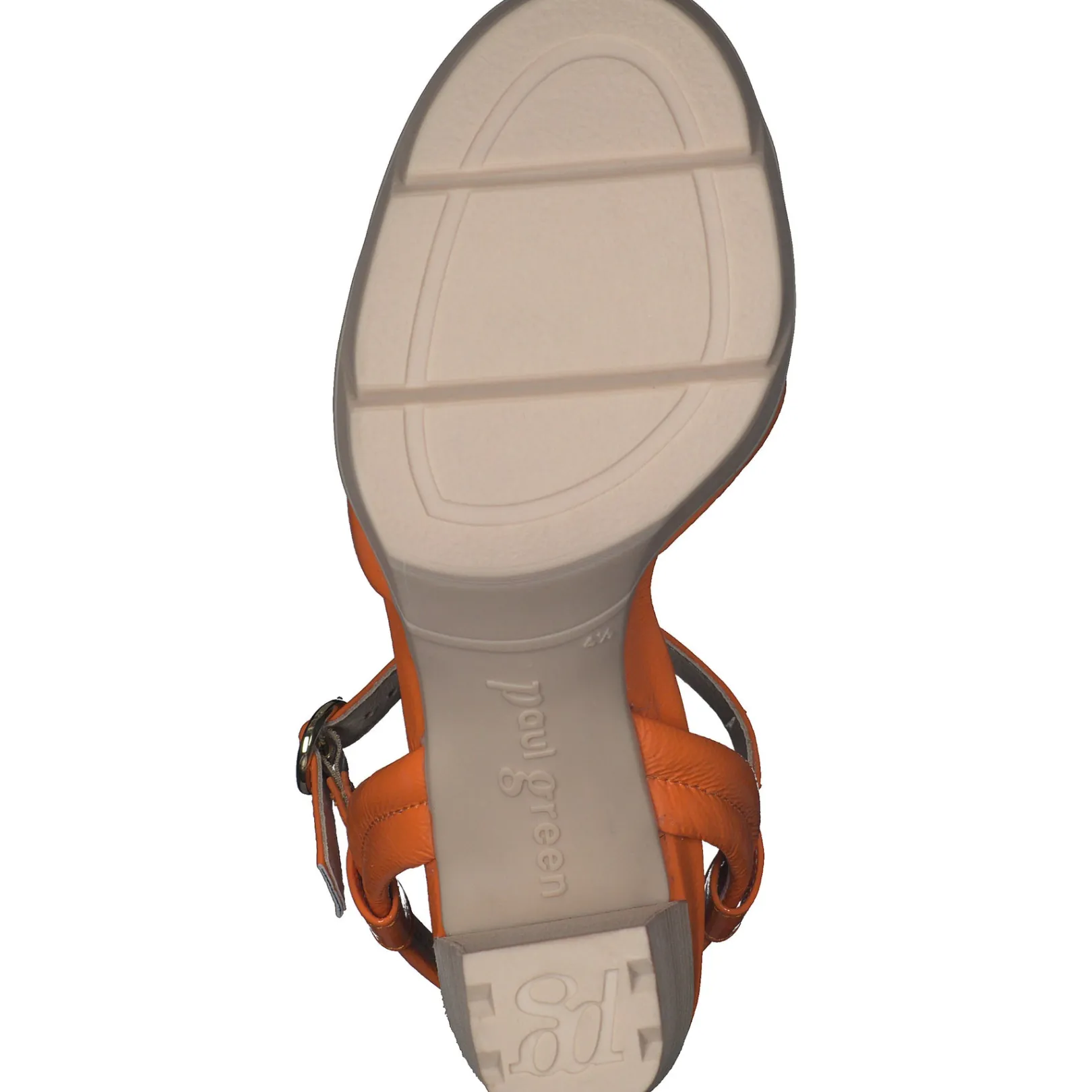 Paul Green SALE|Leslie Heel Orange Crinkled Patent