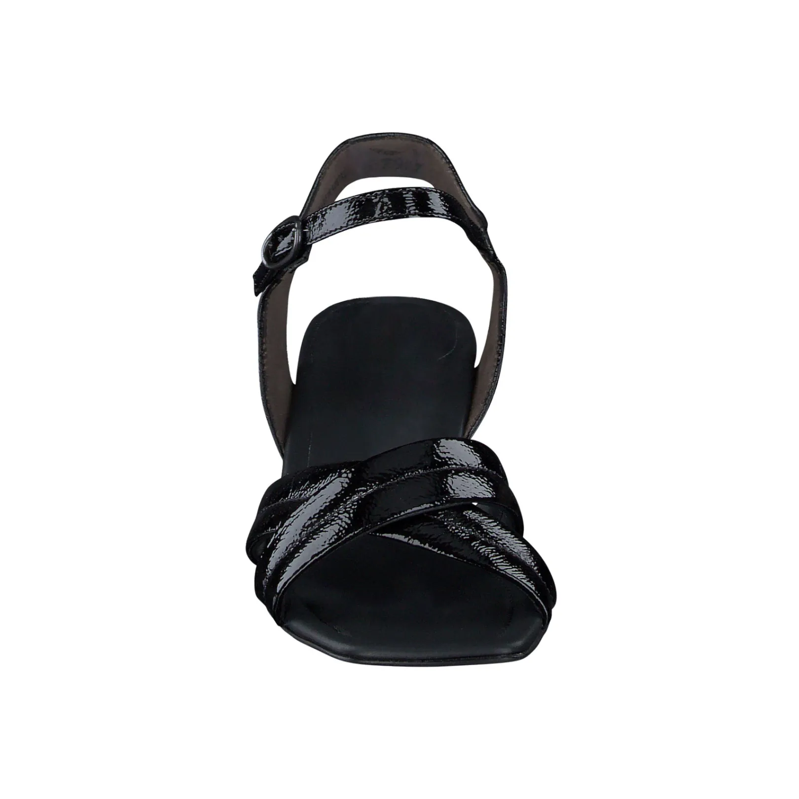 Paul Green SALE|Lexi Heel Black Crinkled Patent