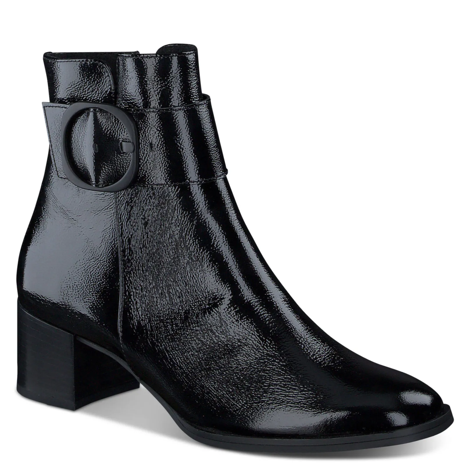 Paul Green SALE|Panache Boot Black Crinkled Patent