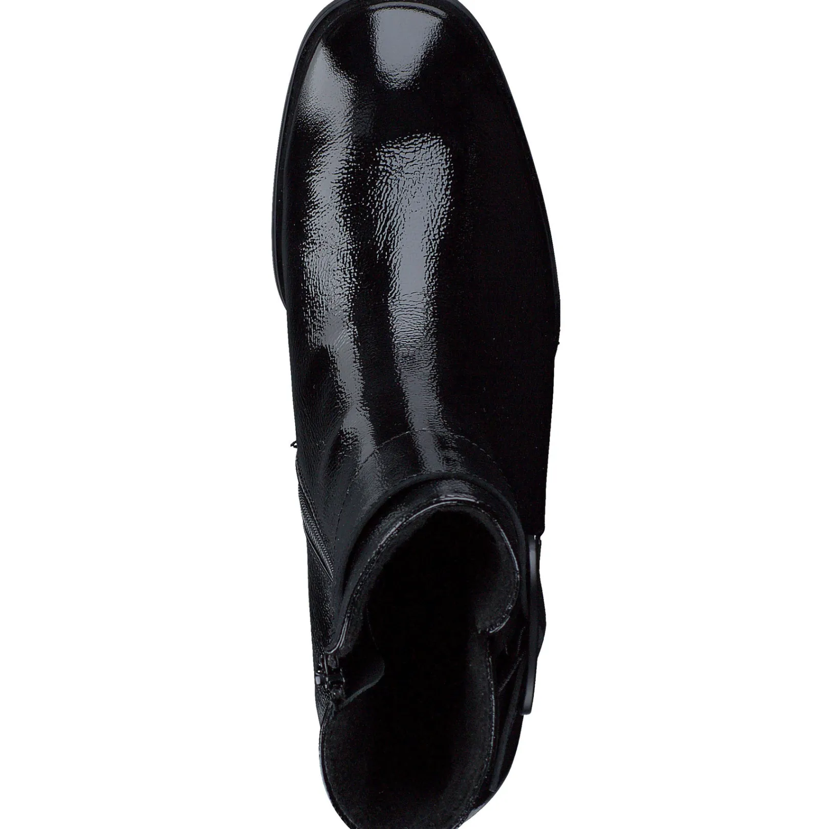 Paul Green SALE|Panache Boot Black Crinkled Patent