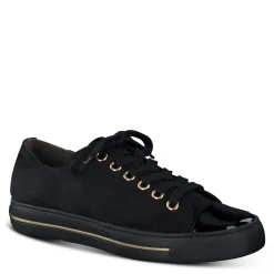 Paul Green SNEAKERS|Shoe Laces|Sophie Sneaker black suede patent combo