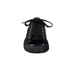 Paul Green SNEAKERS|Shoe Laces|Sophie Sneaker black suede patent combo