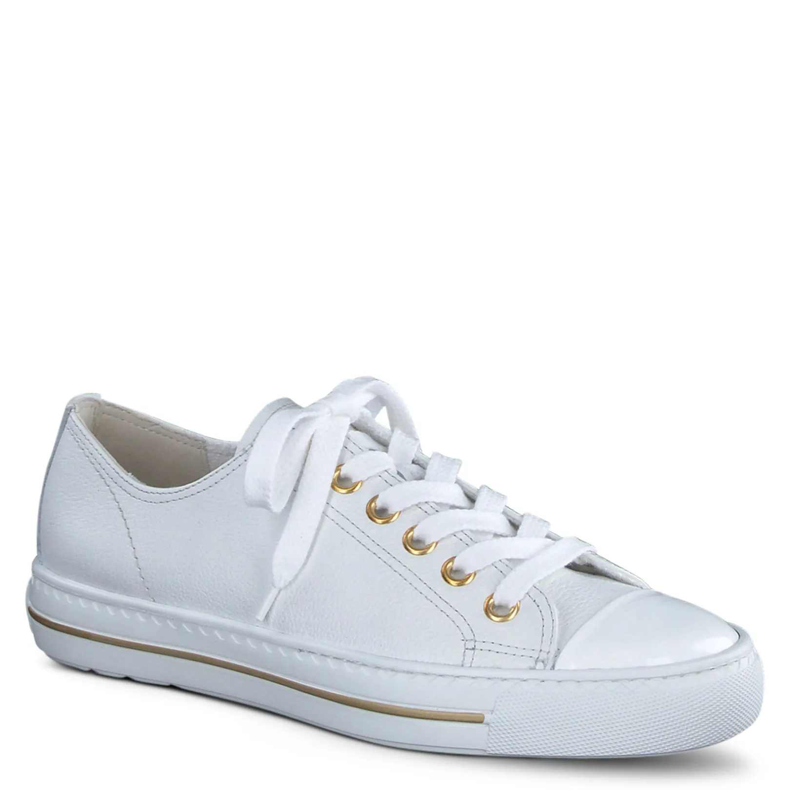 Paul Green SNEAKERS|Shoe Laces|Sophie Sneaker white crinkled patent
