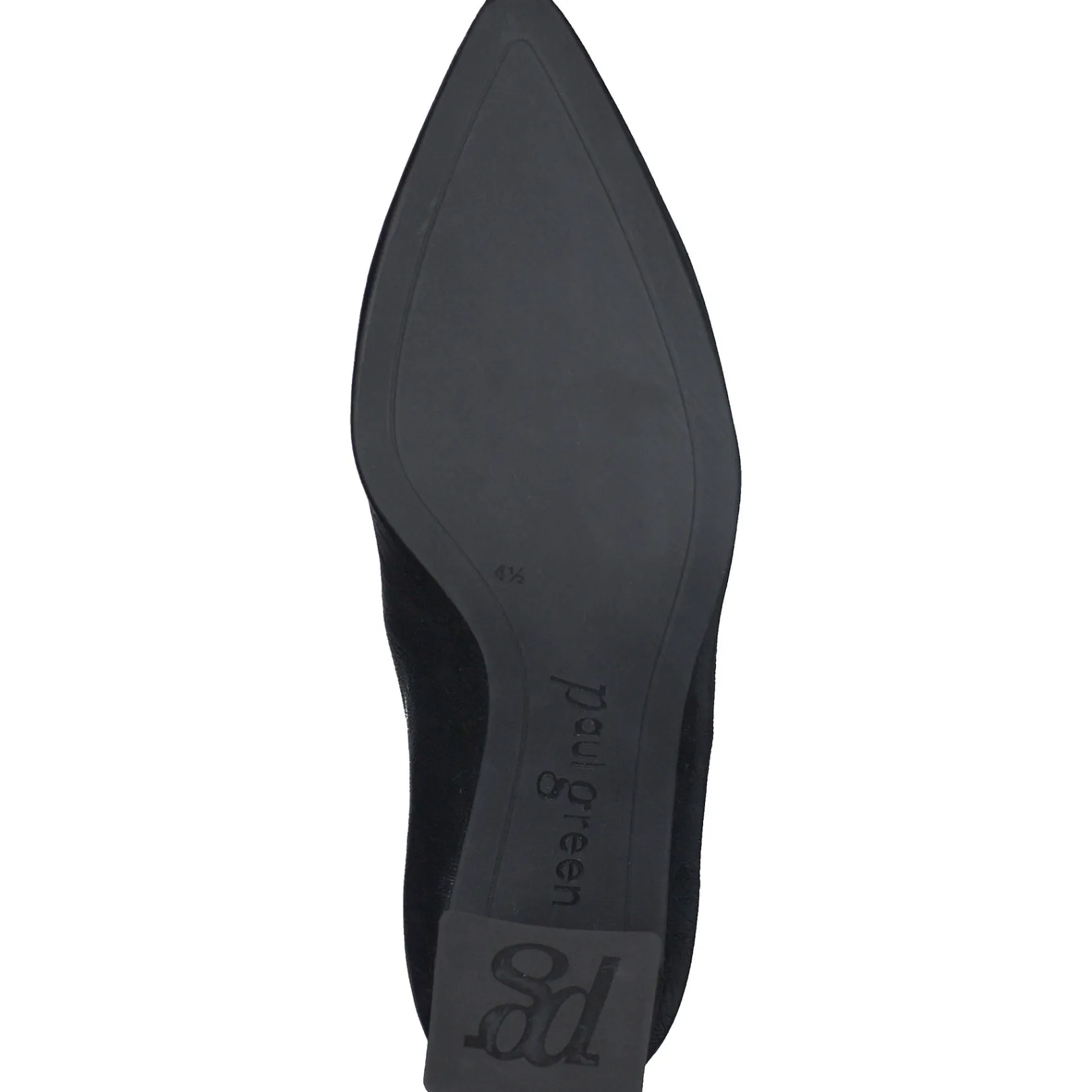 Paul Green SALE|Stacia Heel Black Crinkled Patent