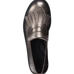 Paul Green SALE|Stacy Flat Grunge Metallic Leather