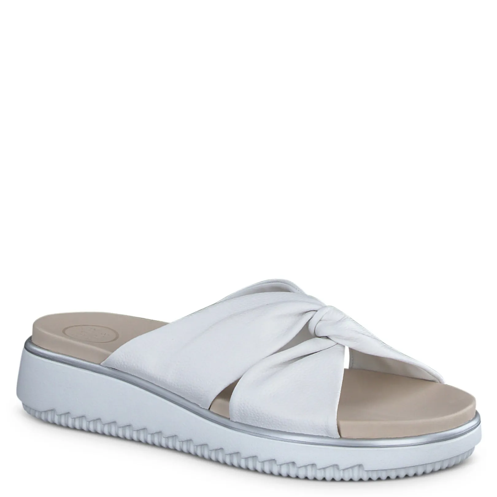 Paul Green SANDALS|Tiki Slide Sandal White Leather