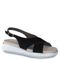 Paul Green SALE|Trixie Sandal Black Sportnubuk