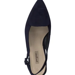Paul Green LOAFERS/FLATS|Viola Sling Heel Blue Suede